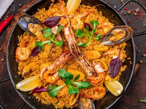 Paella dish