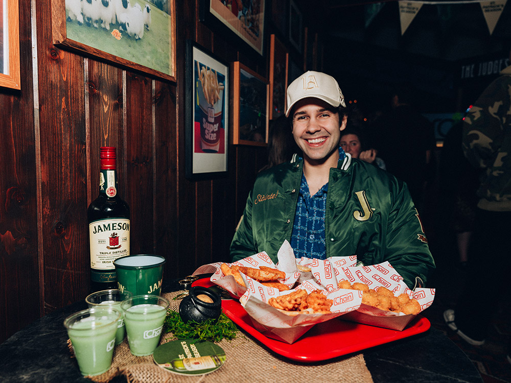 David Dobrik at the Pre-St.Patrick's Day celebration in LA hosted by CHAIN X Jameson Irish Whiskey